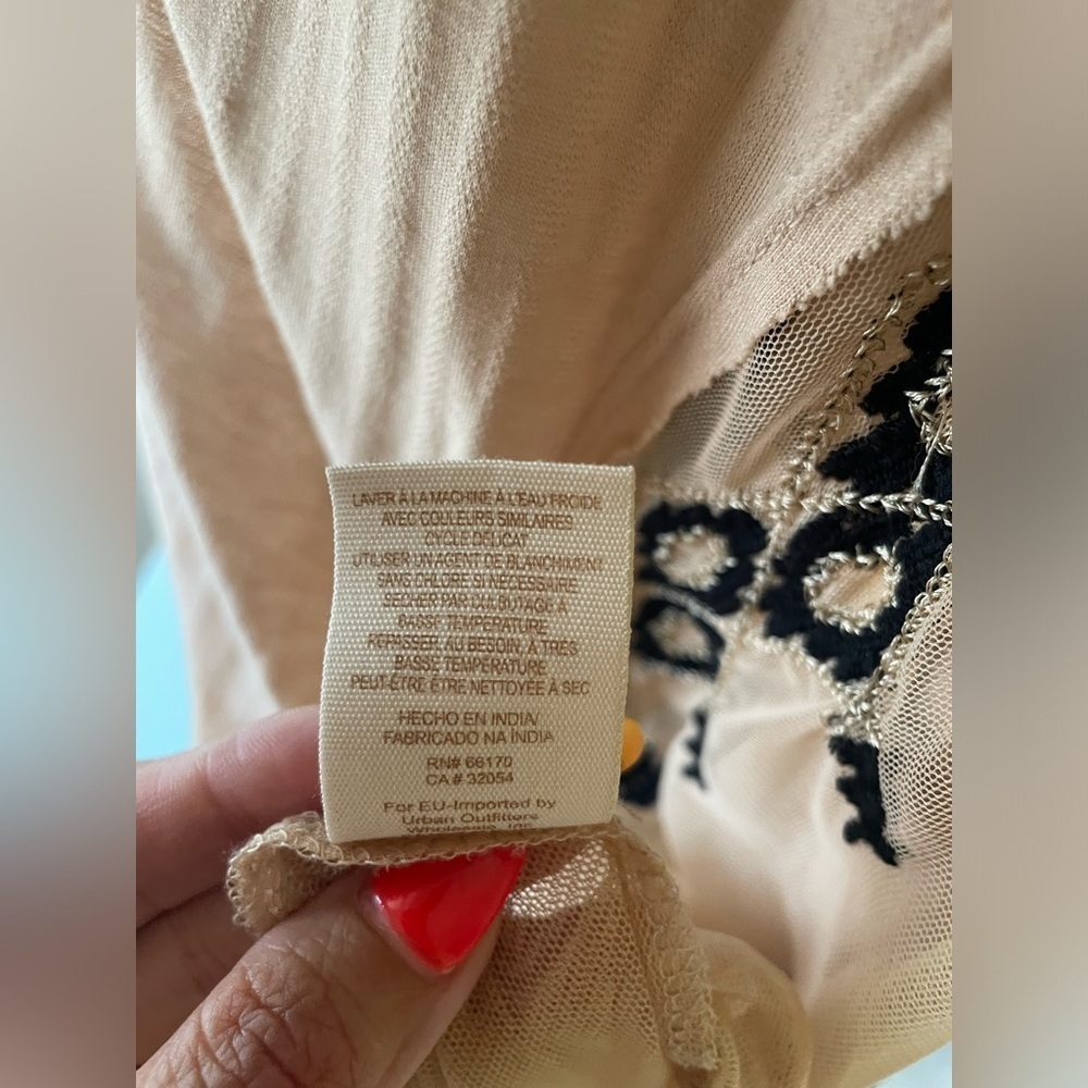 Free People tan bohemian top size small EUC 🥰 - Picture 10 of 10